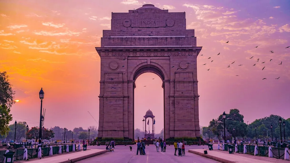 India Gate war memorial in New Delhi